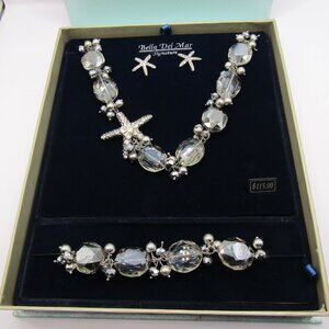 Bella Del Mar Expressions Collection Earrings, Necklace and Bracelet Set